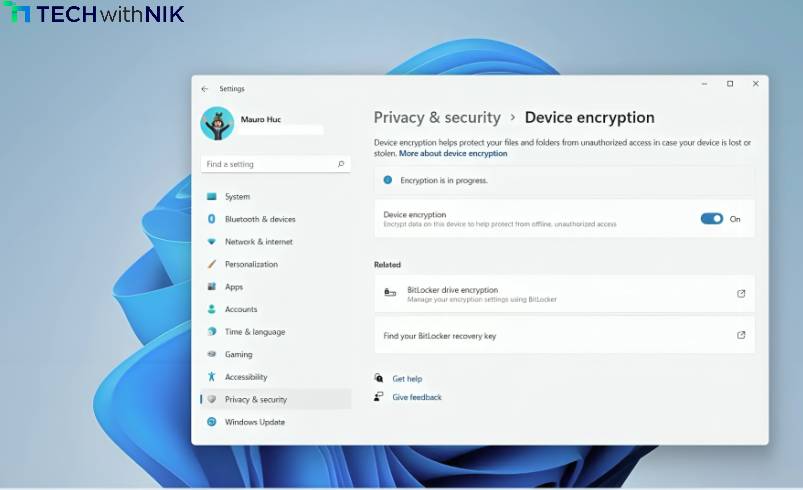 TechwithNik's tweet card. Learn how to change BitLocker settings in Windows 11 with this step-by-step guide. Secure your data with encryption and manage BitLocker effortlessly.