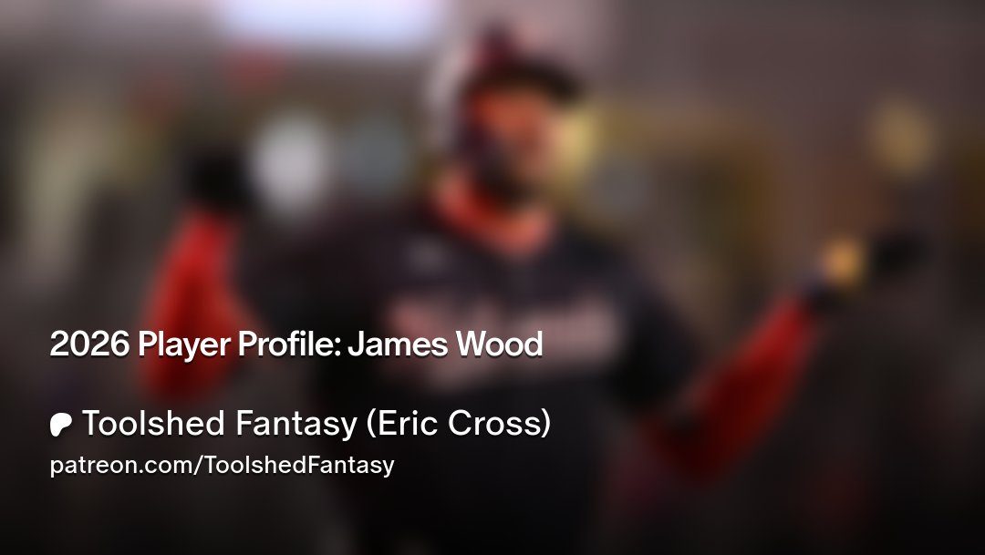 EricCrossMLB's tweet card. Get more from Toolshed Fantasy (Eric Cross) on Patreon