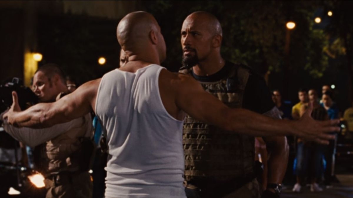 screensourced's tweet card. Vin Diesel pumps the brakes on feud with Fast and Furious co-star Dwayne Johnson as he praises "one of the most dynamic pairings in cinema"