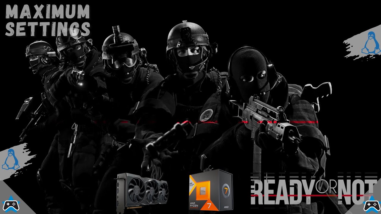 maximumsettings's tweet card. Ready or Not | 1440p | Linux Mint Cloud Gaming | Ryzen 7800X3D CPU |...