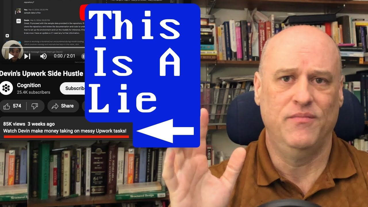 devops_rob's tweet card. Debunking Devin: "First AI Software Engineer" Upwork lie exposed!