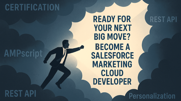 VM_Exam's tweet card. Discover how the Salesforce Marketing Cloud Developer certification sets you apart, boosts your salary, and opens doors to top jobs in the dynamic Salesforce