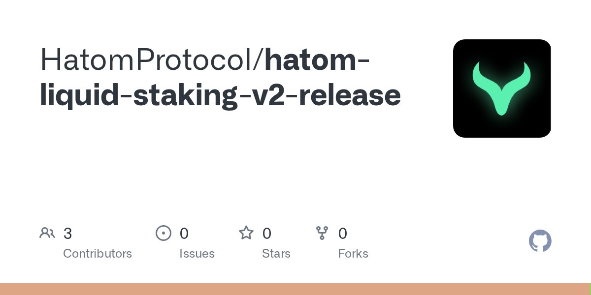 HatomProtocol's tweet card. Contribute to HatomProtocol/hatom-liquid-staking-v2-release development by creating an account on GitHub.