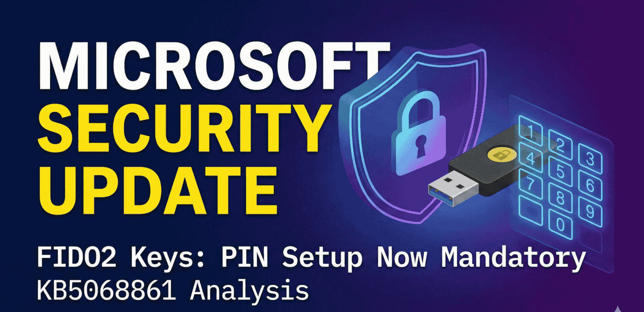 shivsurya777's tweet card. Microsoft Entra ID now enforces PIN setup for FIDO2 Security Keys to prevent phishing. Check if your Windows build KB5068861 is affected.