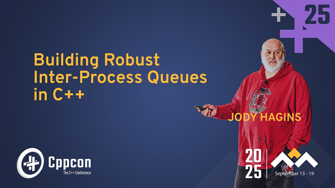 CppCon's tweet card. How To Build Robust C++ Inter-Process Queues - Jody Hagins - CppCon...