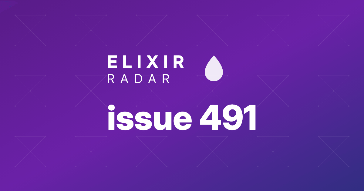 elixir_radar's tweet card. Curated content from the Elixir community