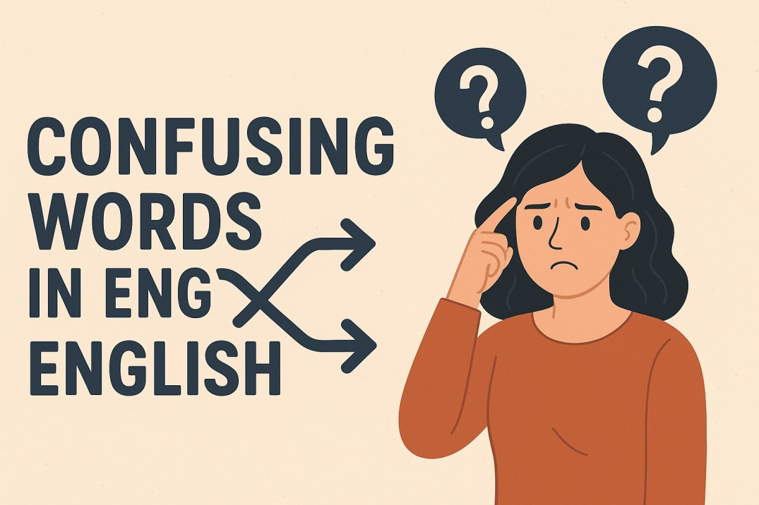 SAAESUPER's tweet card. commonly confusing words in English