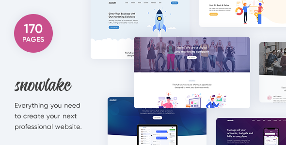 Stylelib_Themes's tweet card. Our Bestseller Snowlake – Creative Business & Startup Template Important note: This is an HTML template not a WP theme. Please make sure you need the HTML version before purchasing. We can’t be...