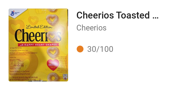 12_24threads's tweet card. Cheerios Toasted happy heart shapes