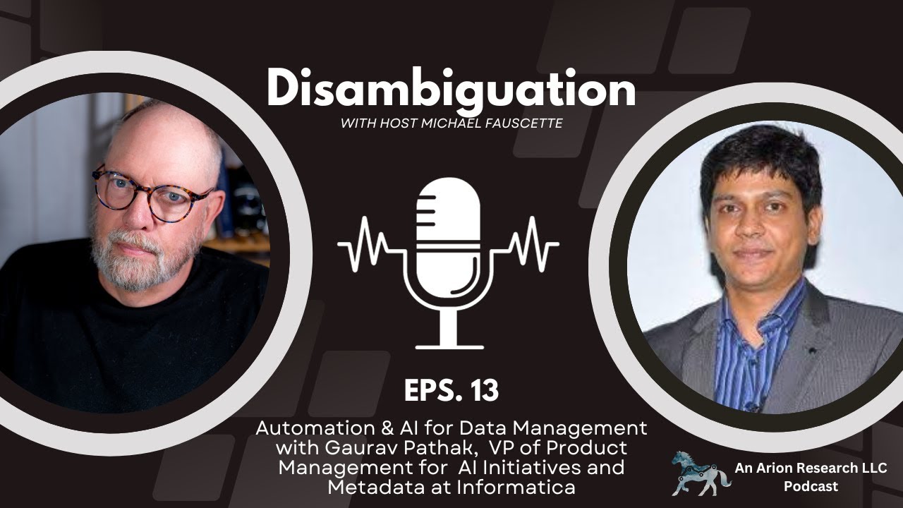 gauravpathak's tweet card. Disambiguation Podcast Automation and AI for Data Management