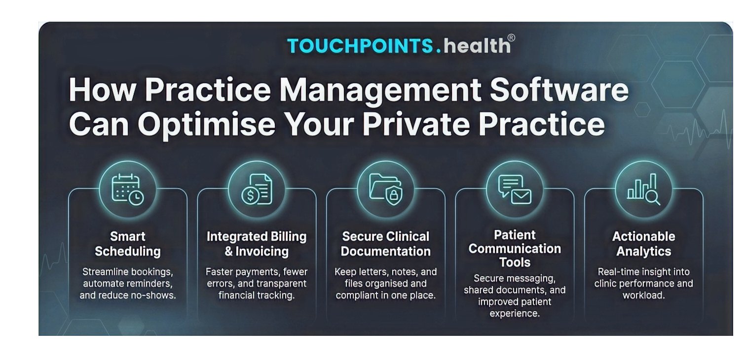 TouchPointsH's tweet card. Modern private practice is becoming more complex than ever. Consultants and PAs manage rising patient volumes, insurance workflows, remote consultations, diagnostic results, follow up actions and...