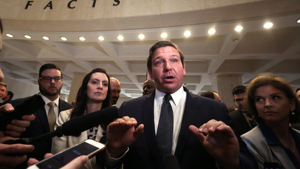 AndrewGillum's tweet card. DeSantis announced the signing in the press release Friday evening, just one day short of his deadline to sign it.