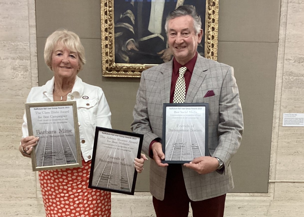 RailfuturePsngr's tweet card. There was triple success for the community volunteers behind the restoration of Bishopstone station. The Friends of Bishopstone Station (FoBS) were given There was triple success for the community...