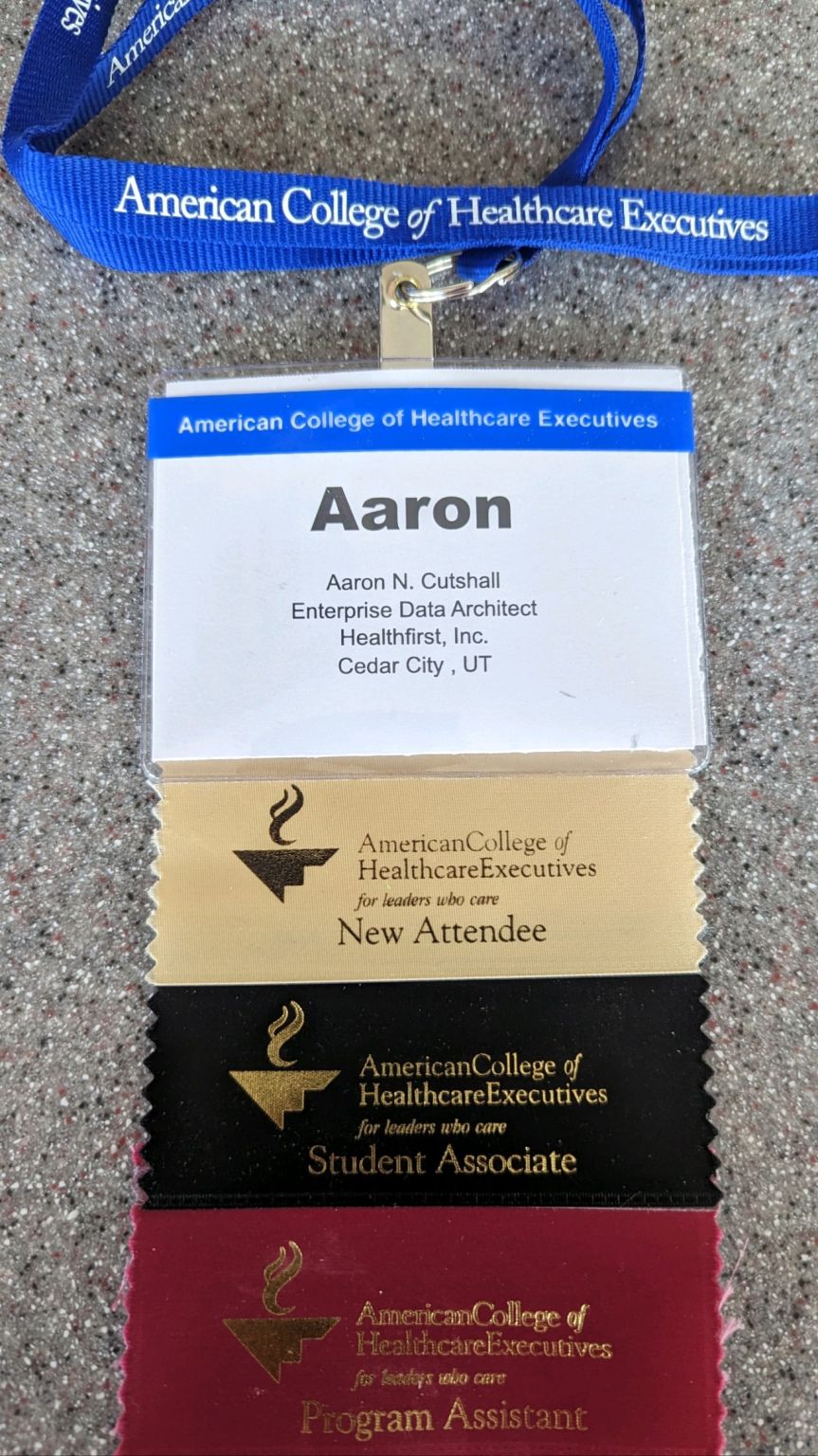 sqlrv's tweet card. I had a great time at the American College of Healthcare Executives conference held last week in Chicago. I got to meet lots of great folks and attend many thought provoking sessions.