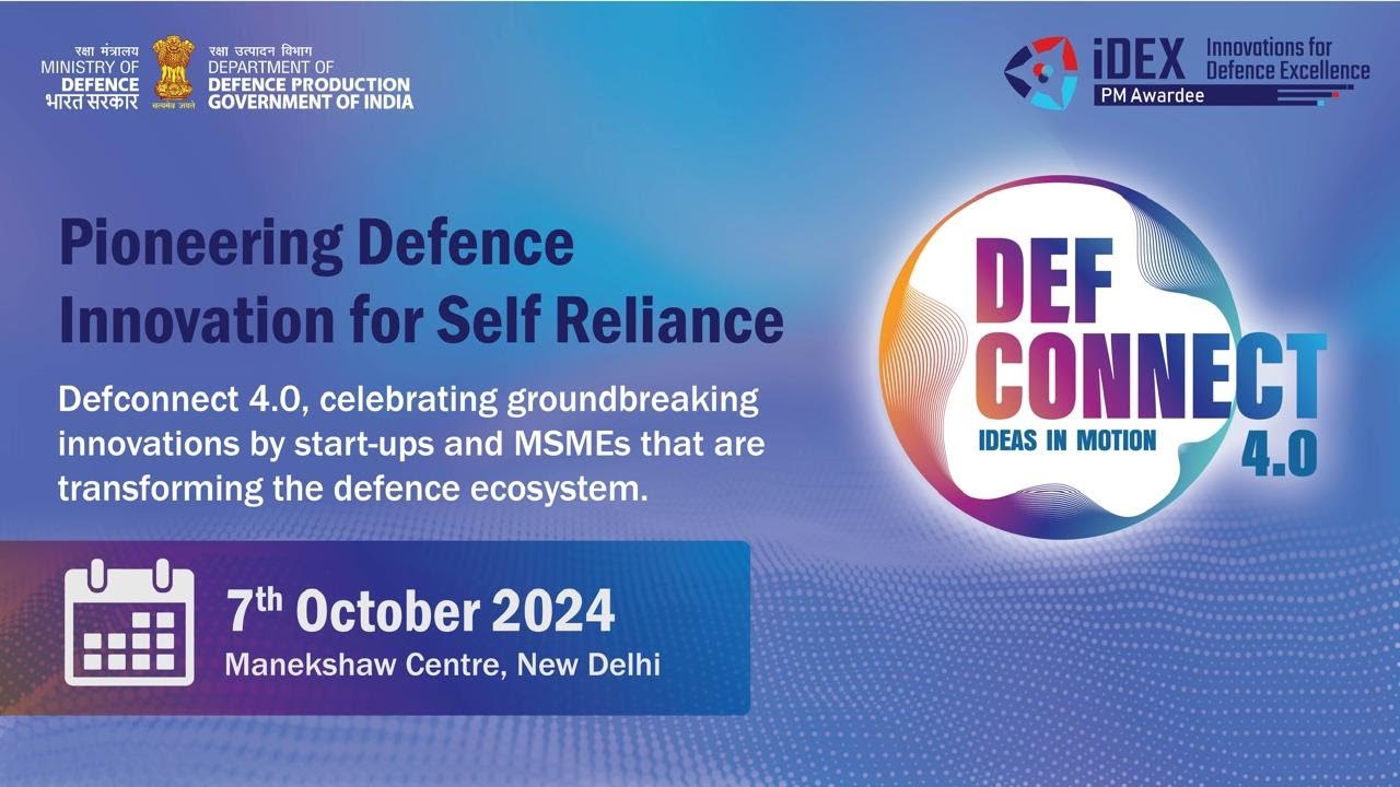 DefProdnIndia's tweet card. #DefConnect4.0, organised by #iDEX ~ “Pioneering Defence Innovation...
