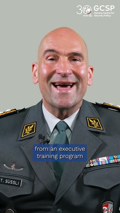 TheGCSP's tweet card. Voices of GCSP: Lieutenant General Thomas Süssli on 30 Years of Impact