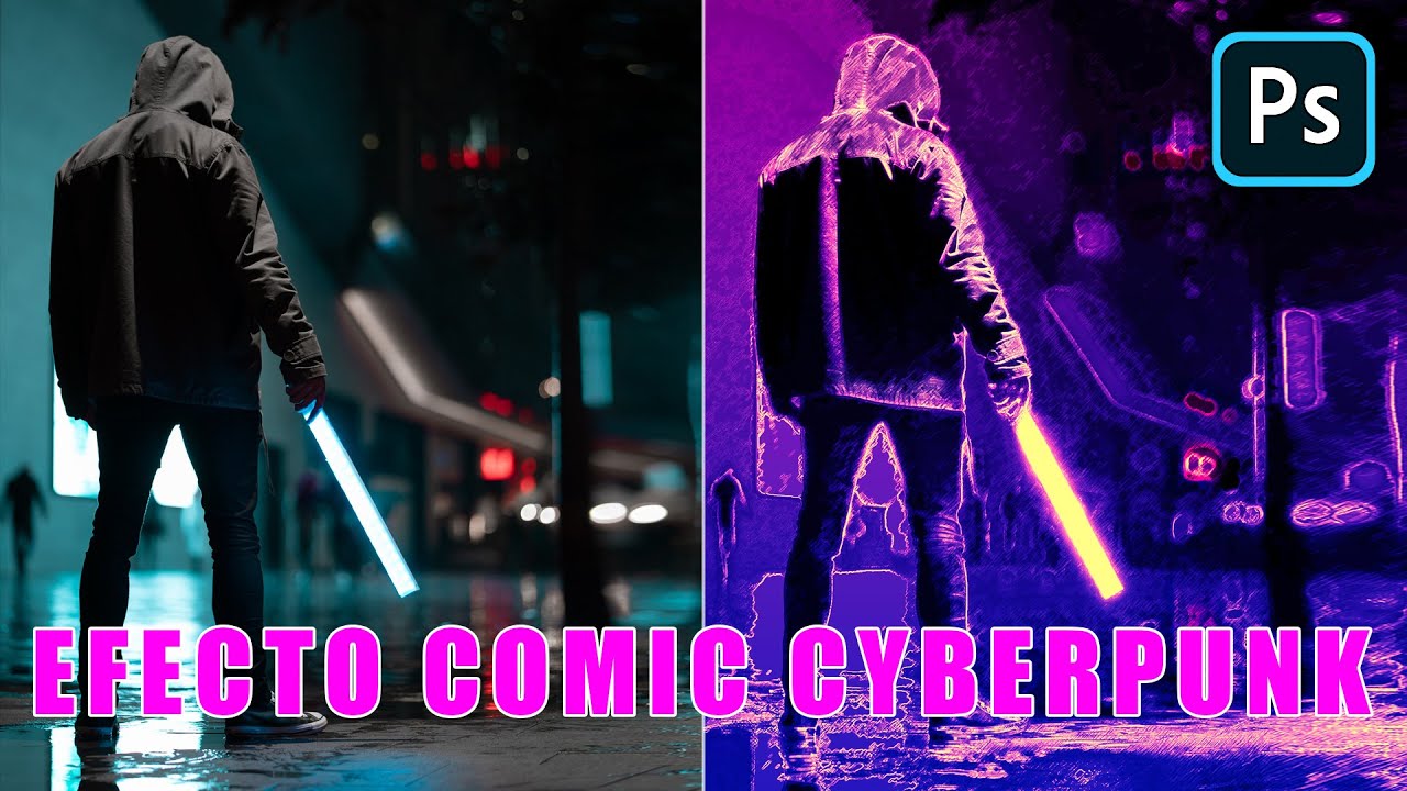 Tripiyon's tweet card. Crea un efecto Cómic con estilo Cyberpunk en Photoshop fácilmente