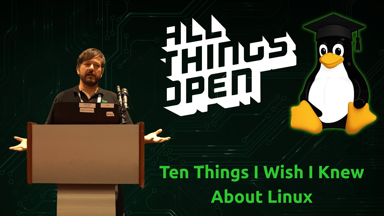 JayTheLinuxGuy's tweet card. 10 Things I Wish I Knew About Linux (All Things Open 2025)