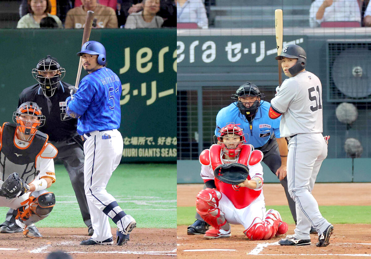 hochi_giants's tweet card. 　巨人の浅野翔吾外野手が「宮崎敏郎打法」を初披露した。