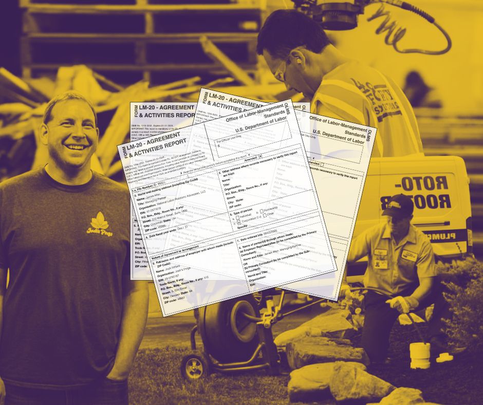 LaborLabUS's tweet card. Recent filings with the Department of Labor’s Office of Labor-Management Standards (OLMS) continue to expose companies that engage "persuader" consultants (i.e. “union-busters”). These LM-20 forms...