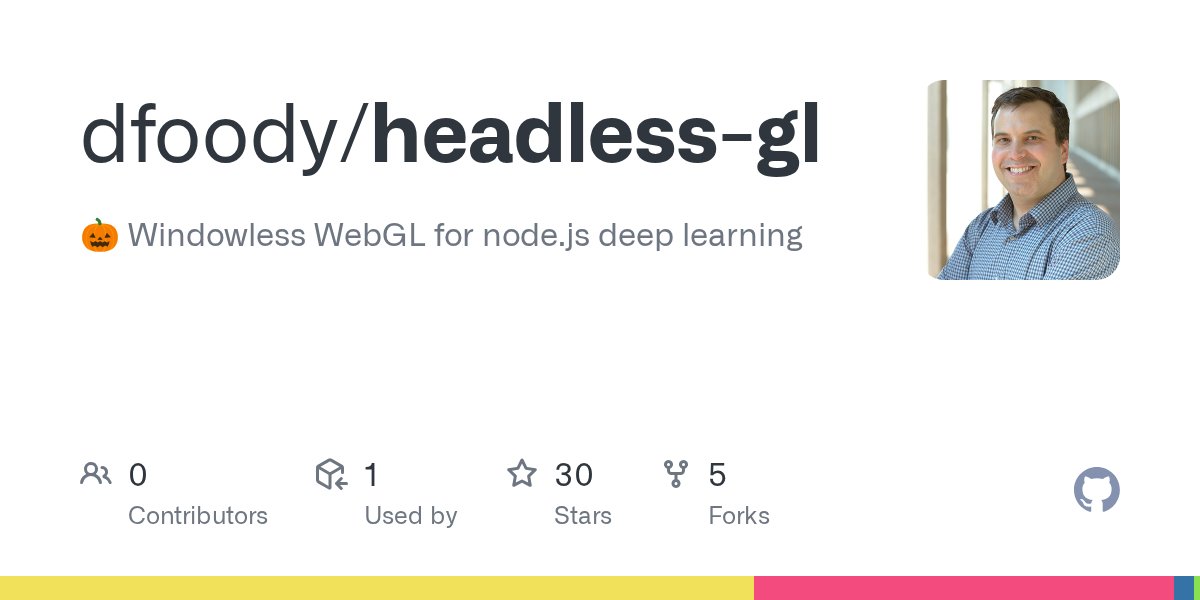 npmaddict's tweet card. 🎃 Windowless WebGL for node.js deep learning. Contribute to dfoody/headless-gl development by creating an account on GitHub.