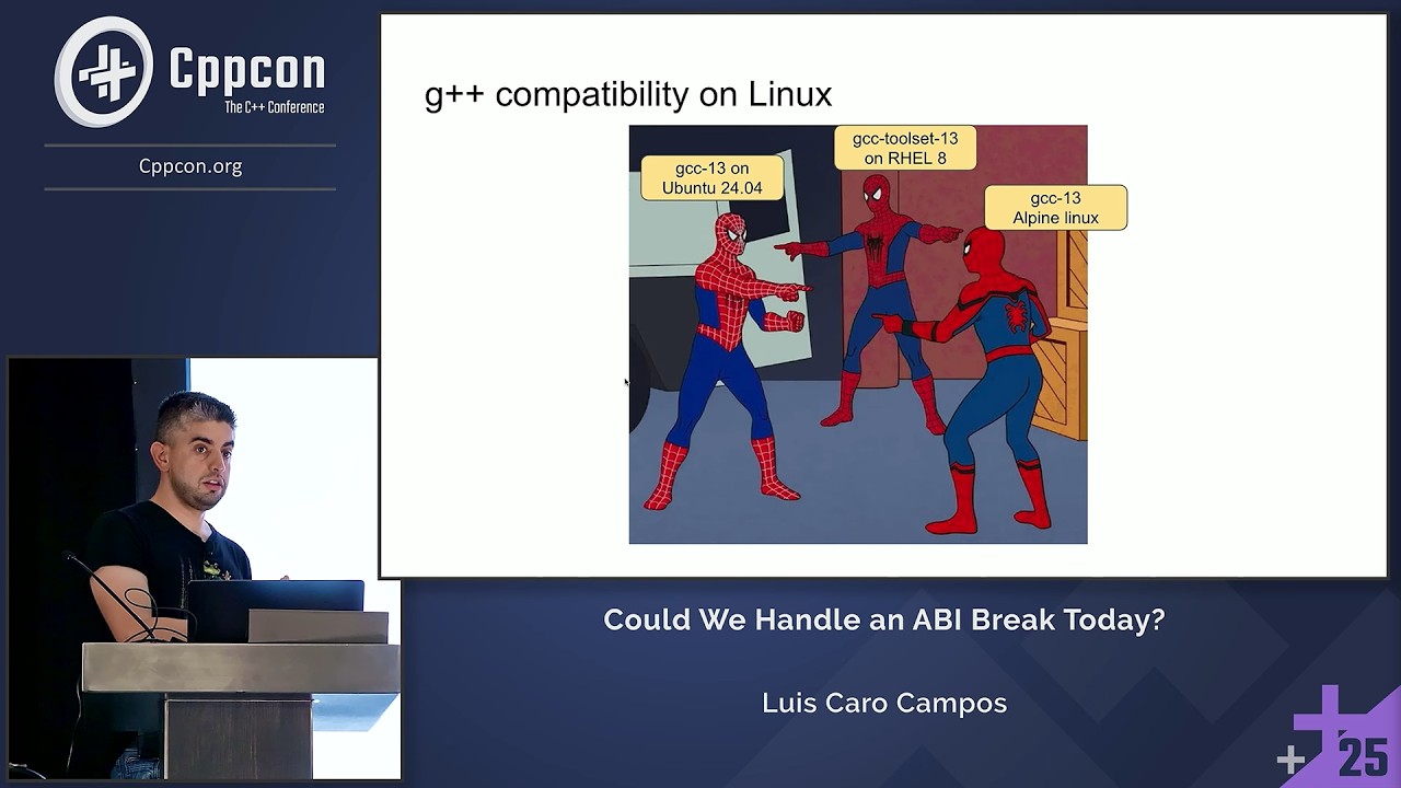 CppCon's tweet card. Could C++ Developers Handle an ABI Break Today? - Luis Caro Campos -...