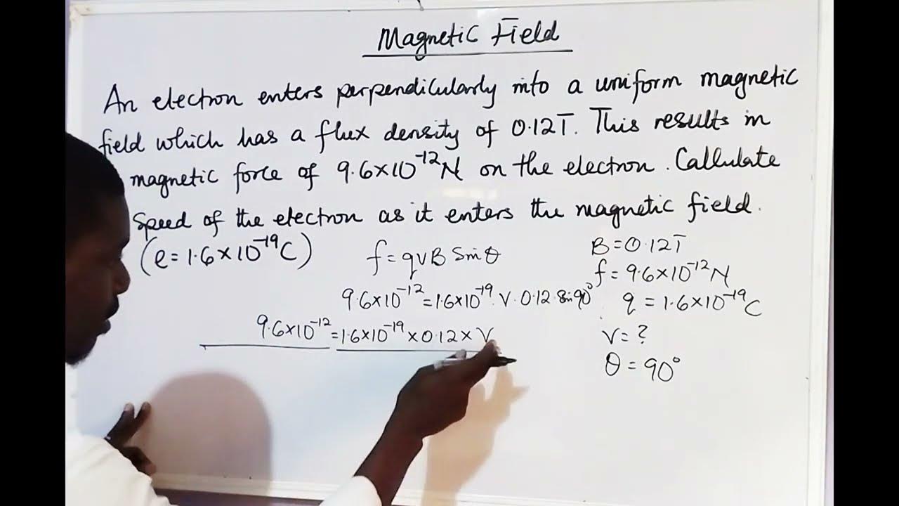 EmmelacTutorial's tweet card. How to Calculate the speed of an electron in a Magnetic Field | Exam...