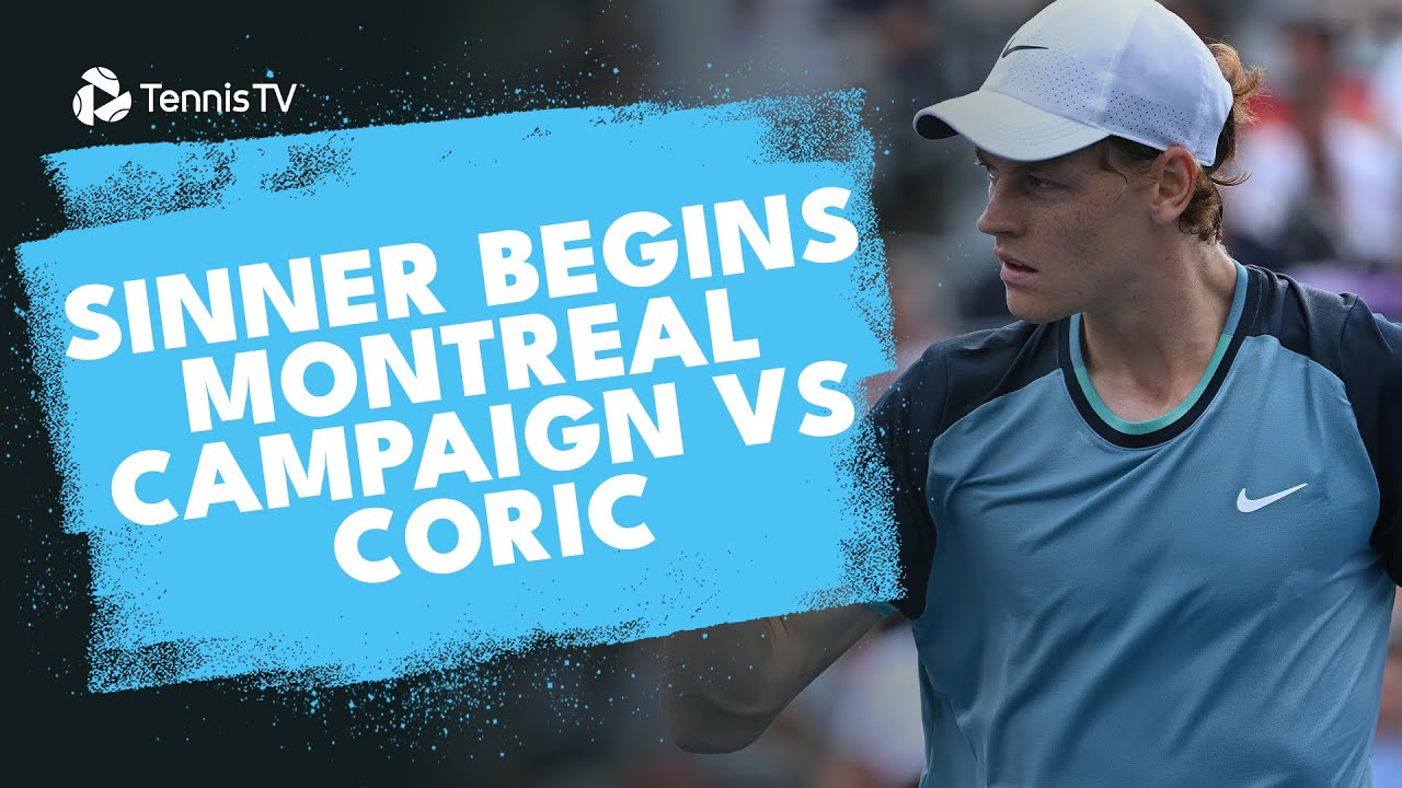 jazzmikee's tweet card. Jannik Sinner Begins Montreal Campaign vs Coric 🇨🇦 | Montreal 2024...