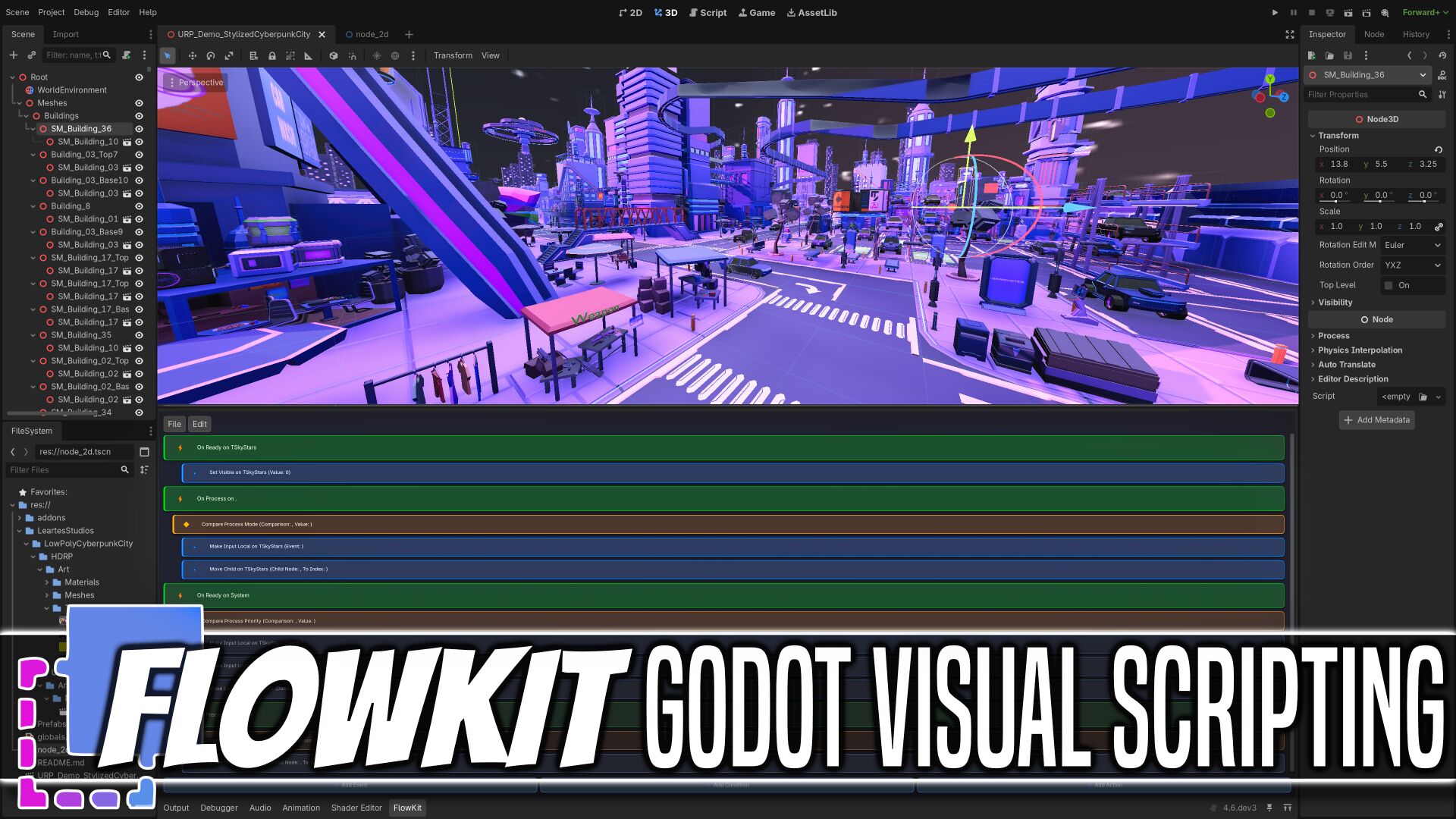 gamefromscratch's tweet card. FlowKit is a brand-new open source Visual Programming Language for the Godot game engine inspired by Construct 3, GDevelop & ClickTeam Fusion