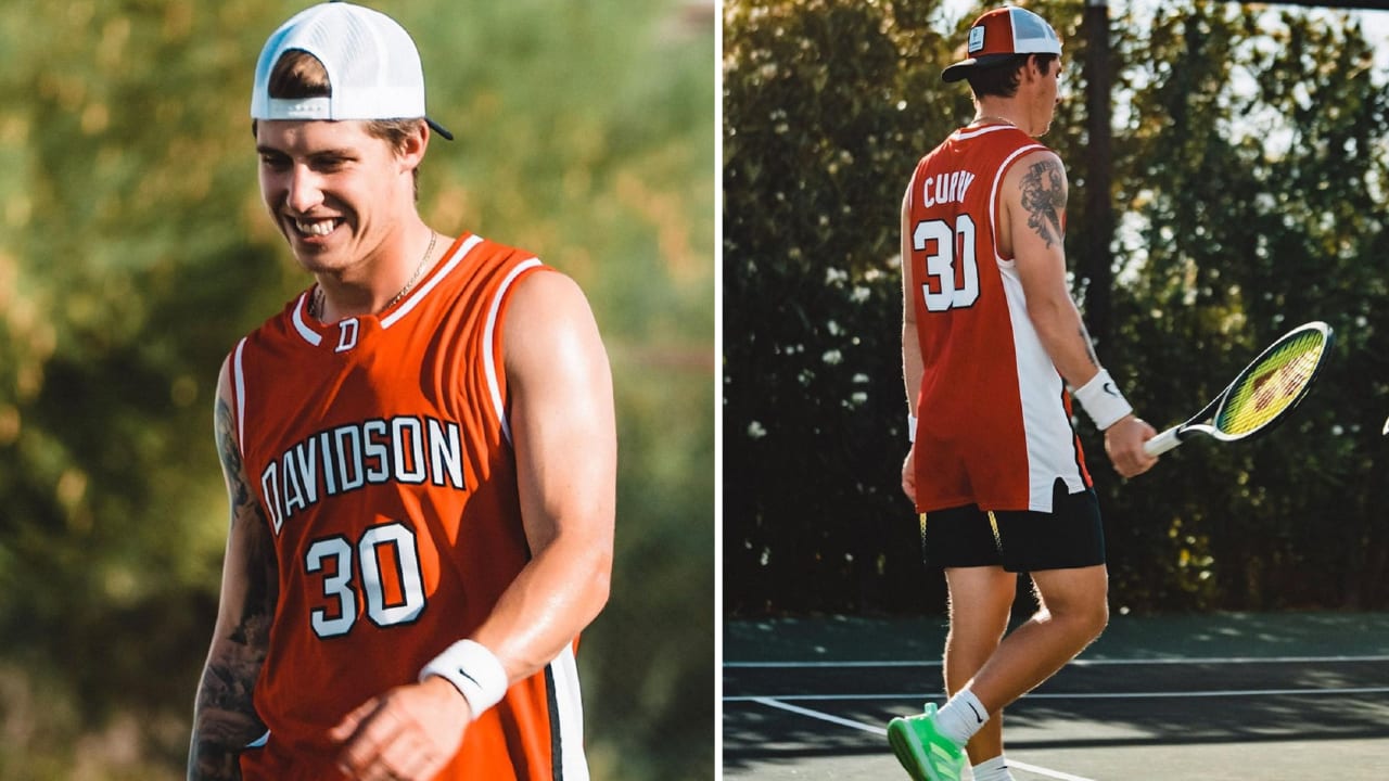 robinsportsnews's tweet card. Playing tennis with Maple Leafs teammates Matthews, Bunting, veteran forward goes for old school look