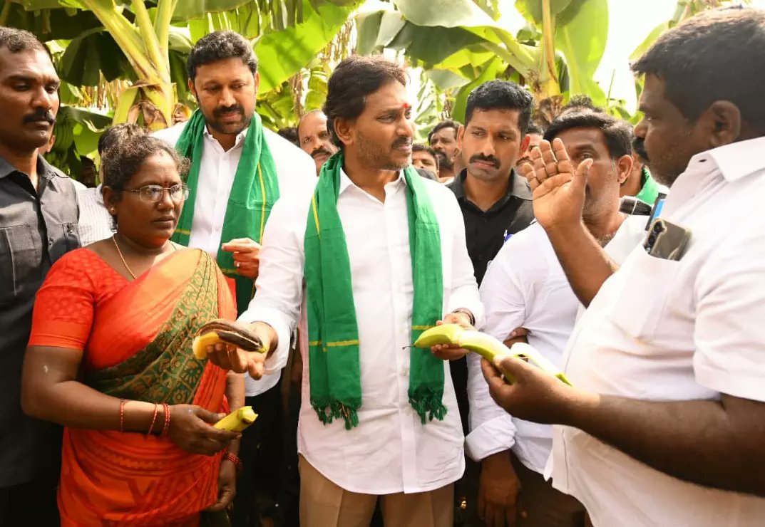 DeccanChronicle's tweet card. Jagan said the government had dismantled YSRCP’s free crop insurance mechanism by stopping e-crop, depriving lakhs of their rightful claims. “Of 84 lakh farmers in the state, only 18 lakh are...