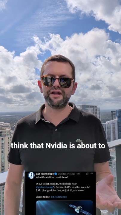 heliothorn's tweet card. GSI Technology Unveils AI in Space Satellite Initiative... Nvidia...