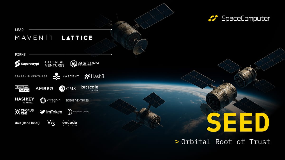 reganbozman's tweet card. SpaceComputer, developers of satellite infrastructure to deliver a tamper-resistant onchain environment, today announced its seed round, having raised $10 million to bring its in-orbit Celestial...
