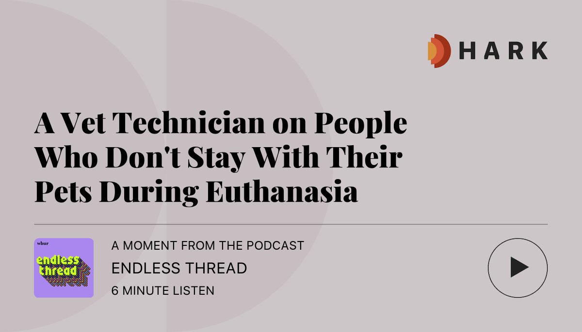 HarkAudio's tweet card. A moment from the podcast Endless Thread