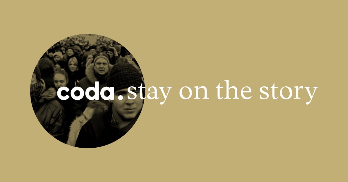 CodaStory's tweet card. Coda Story is supported by people like you. Support Coda Story with a donation today.