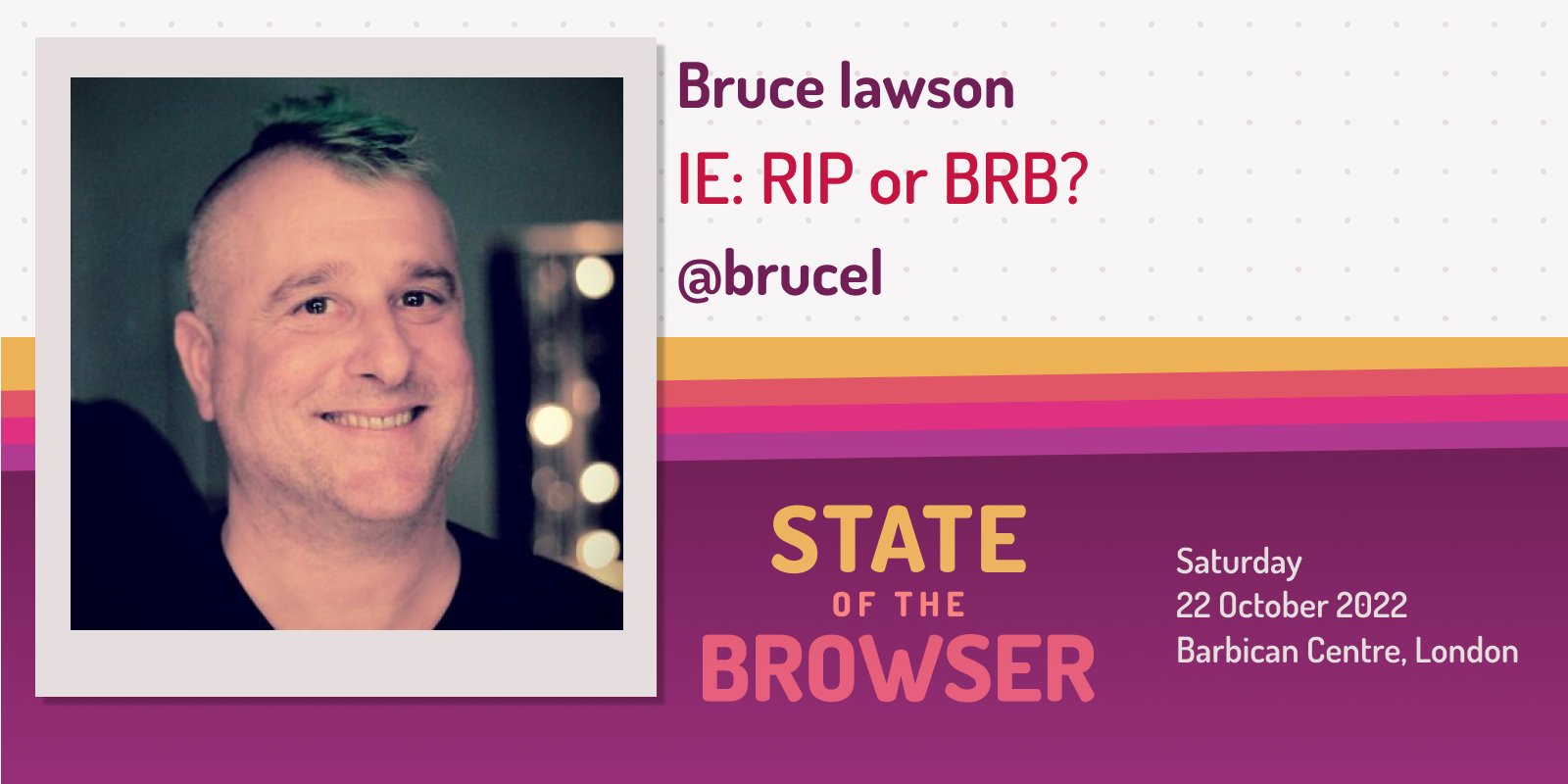 webstandards's tweet card. Bruce has been boring people about web standards and accessibility since 2002. You can listen to his first album "Calling for the Moon" and be bored by his music, too.