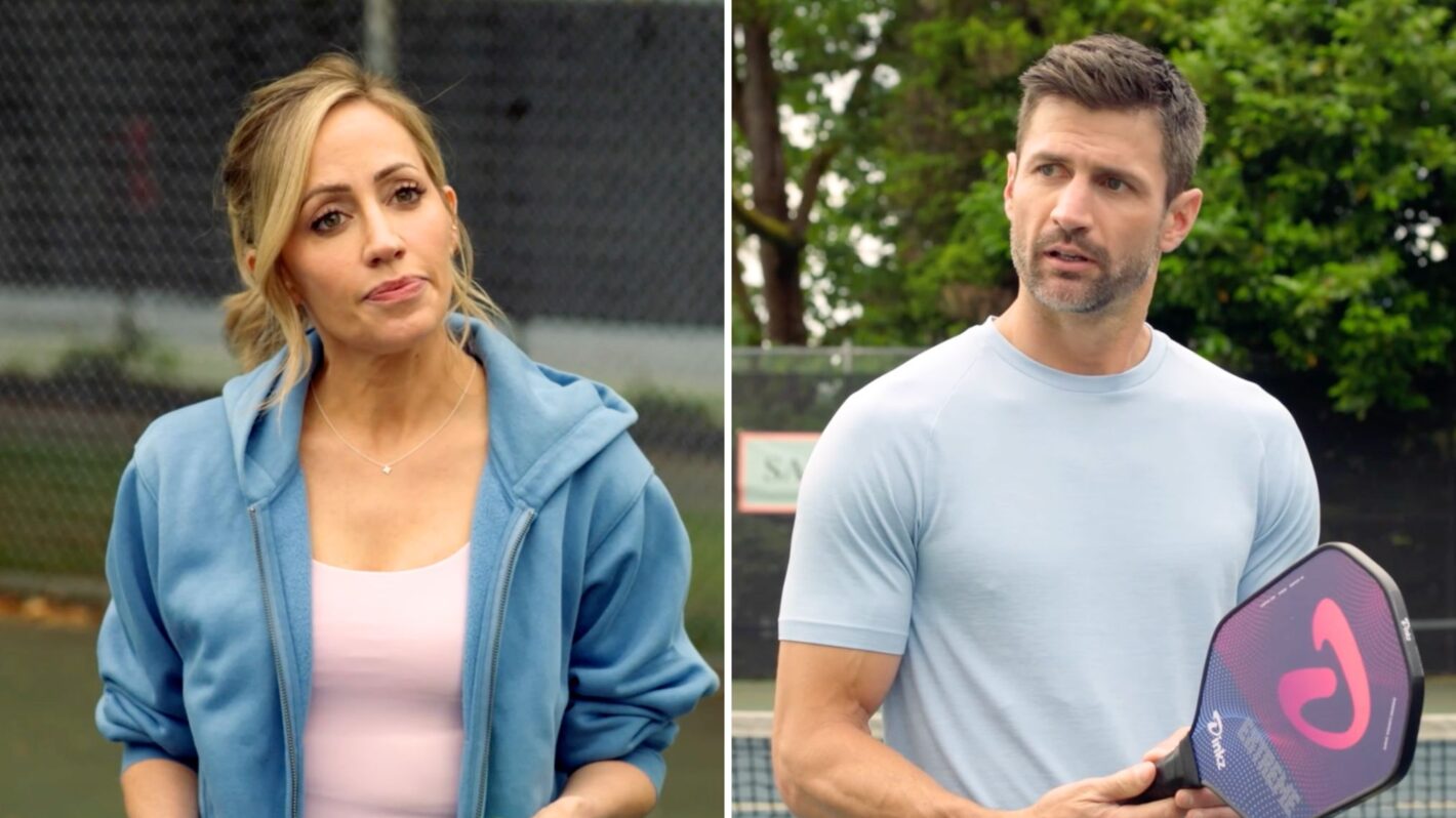TVInsider's tweet card. The 'One Tree Hill' alum and 'Virgin River' star are stepping onto the pickleball court for their first holiday movie.