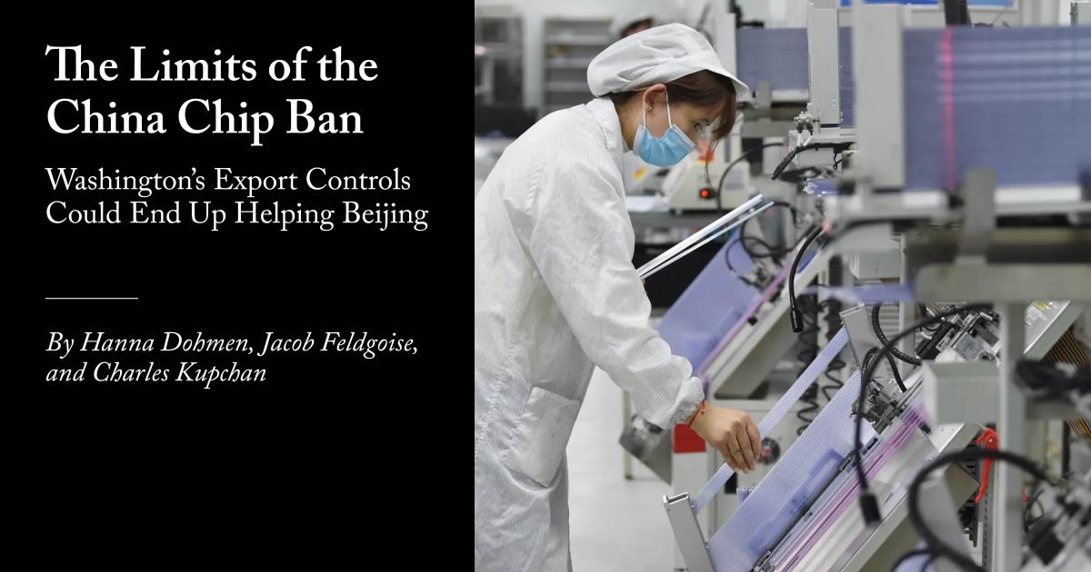 CSETGeorgetown's tweet card. Washington’s export controls could end up helping Beijing.