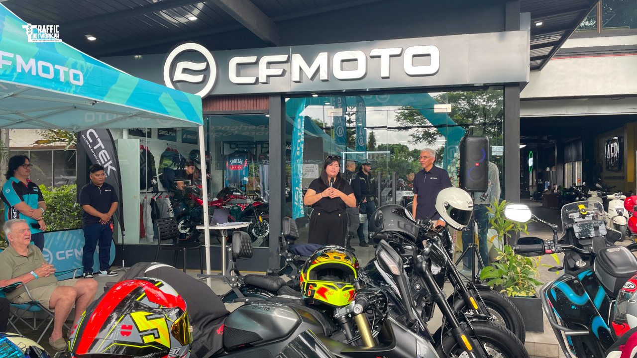 TrffcNtwrk_Ph's tweet card. CF Moto expands its presence in Southern Luzon with a new CALABARZON dealer aiming to become a key hub for riders.