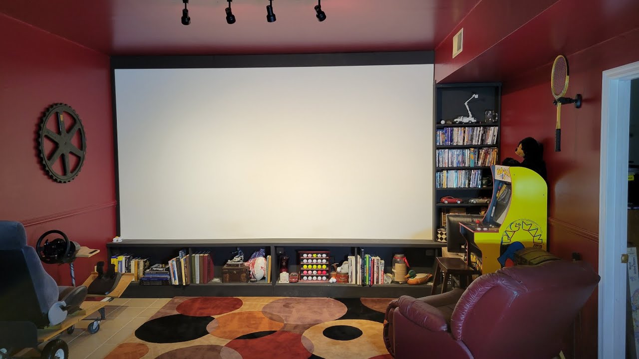 BestTimesNow's tweet card. Home Theater with Optoma Projector & 160" Screen