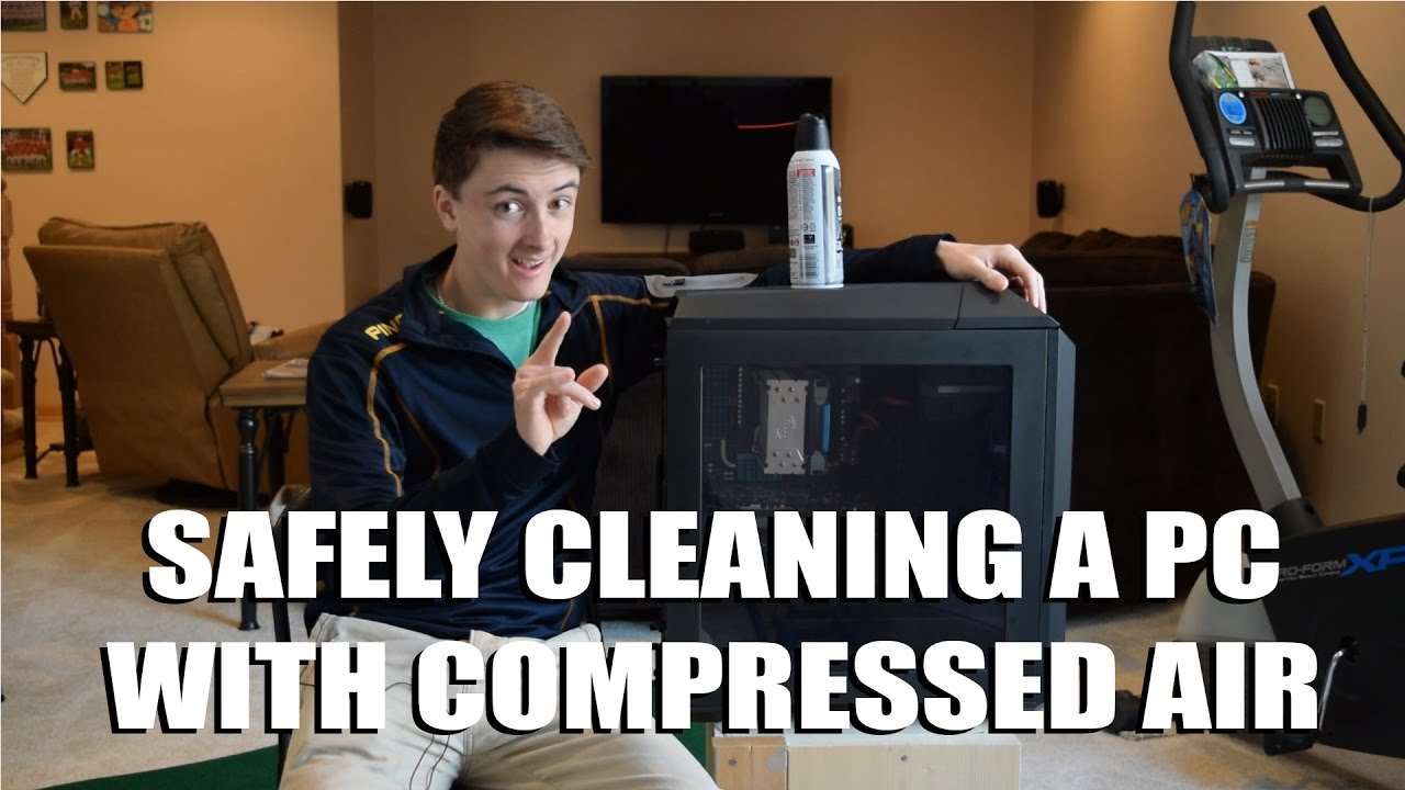 PaulDoesTech's tweet card. How to Safely Clean A PC Computer with Compressed Air Duster! (Best...