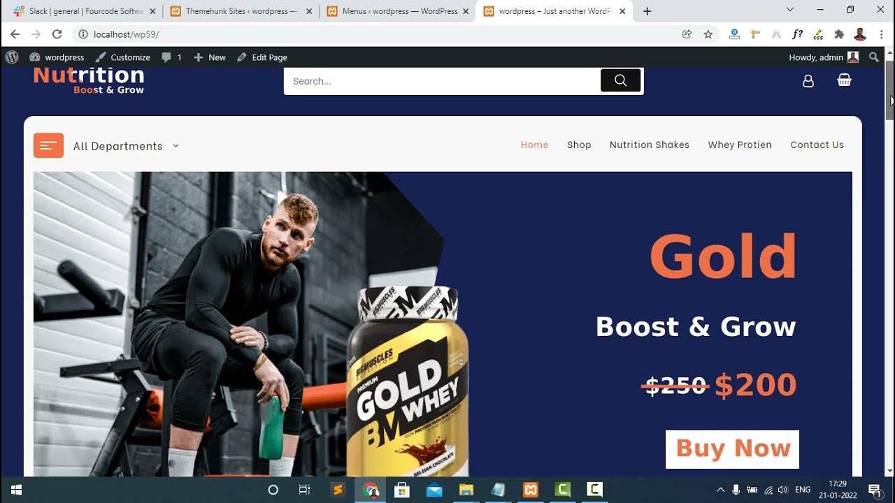 ThemeHunk's tweet card. How To Create Nutrition Shop Website With Single Click Using Jot Shop...