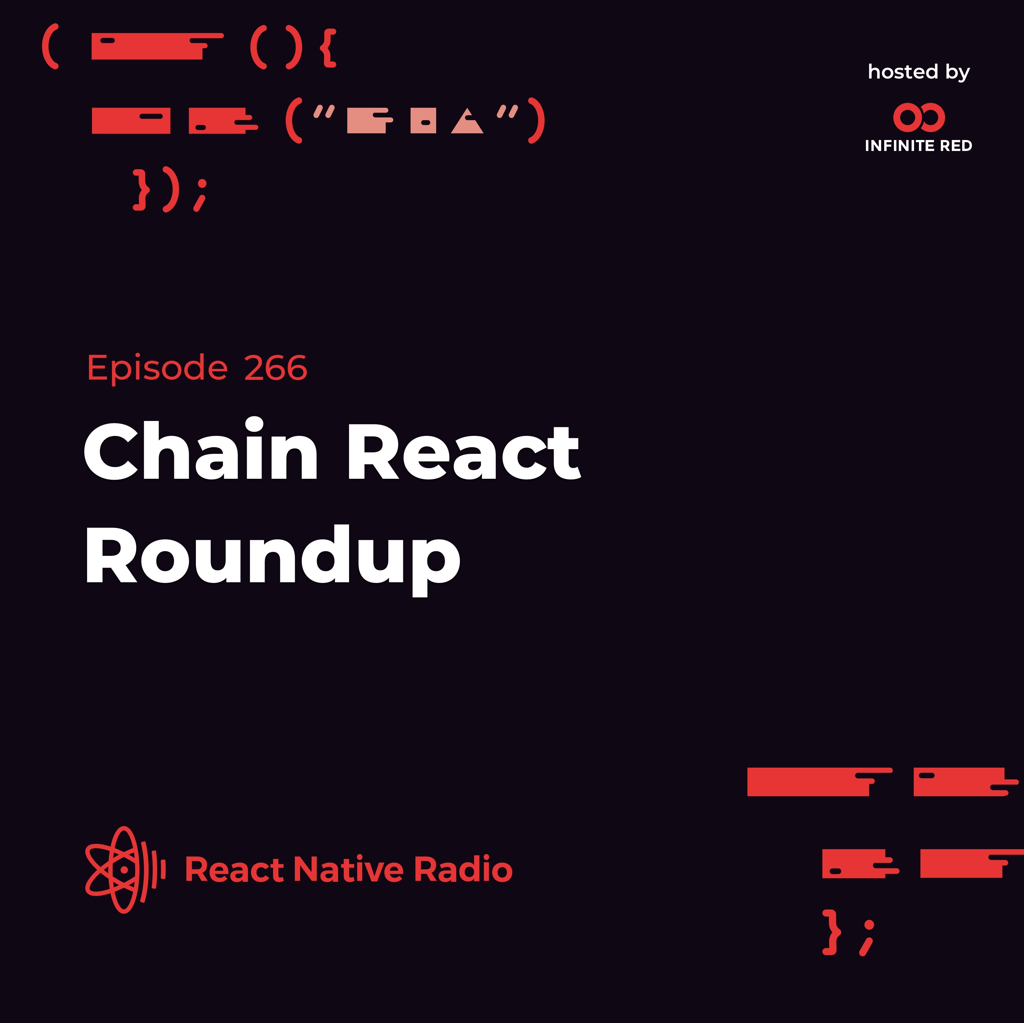 ReactNativeRdio's tweet card. In this episode Robin is joined again by Gant Laborde and Justin Huskey! We just finished up a week of fun at Chain React, and today they'll be recapping the conference and all the wonderful goings...