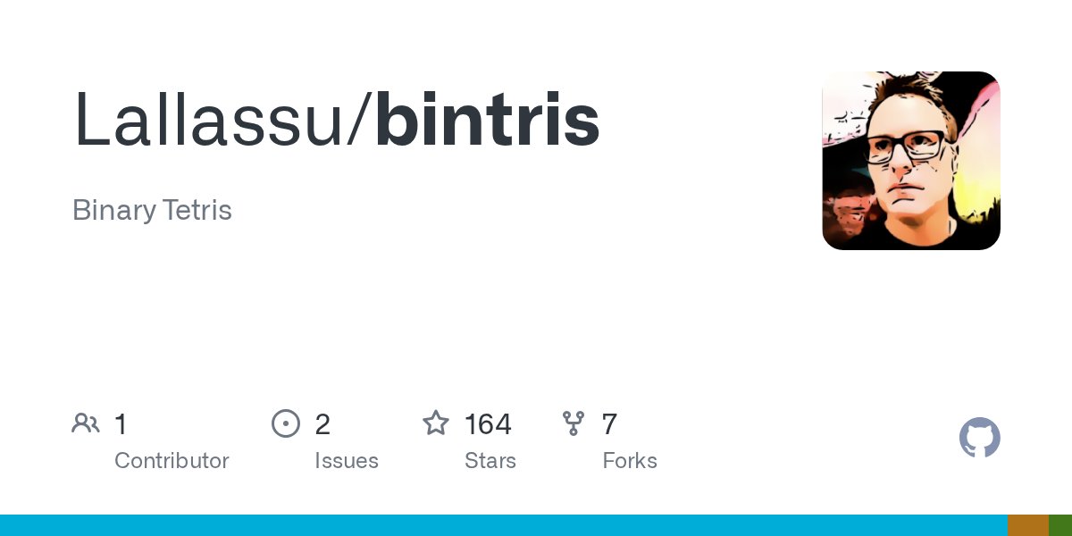 golangnews's tweet card. Binary Tetris. Contribute to Lallassu/bintris development by creating an account on GitHub.