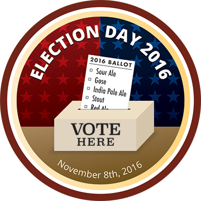 nsholar87's tweet card. Election Day (2016): Decisions, decisions. Be sure to cast your ballot and don't forget to tell your friends! Once you've made the tough choices, crack open your favorite brew and enjoy. A vote for...