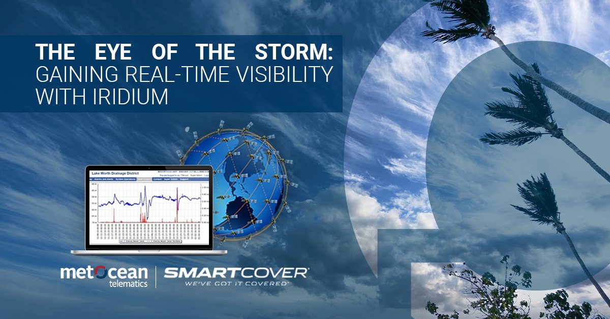 MetOceanT's tweet card. MetOcean and SmartCover joined forces to provide real-time satellite manhole monitoring to the Florida LWDD during Hurricane Irma.