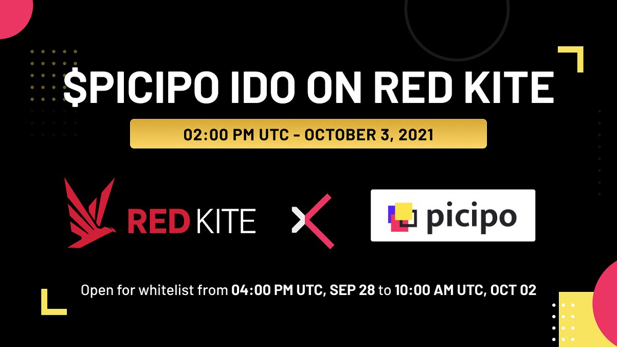 redkitepad's tweet card. Whitelist registration is open from 04:00 p.m UTC, Sep 28 to 10:00 a.m UTC, Oct 02, 2021