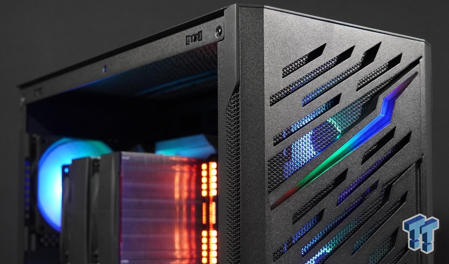 TweakTown's tweet card. XPG's new Starker Air BTF case looks cool and supports BTF motherboards, but messy cable management and the price make it a tough sell.