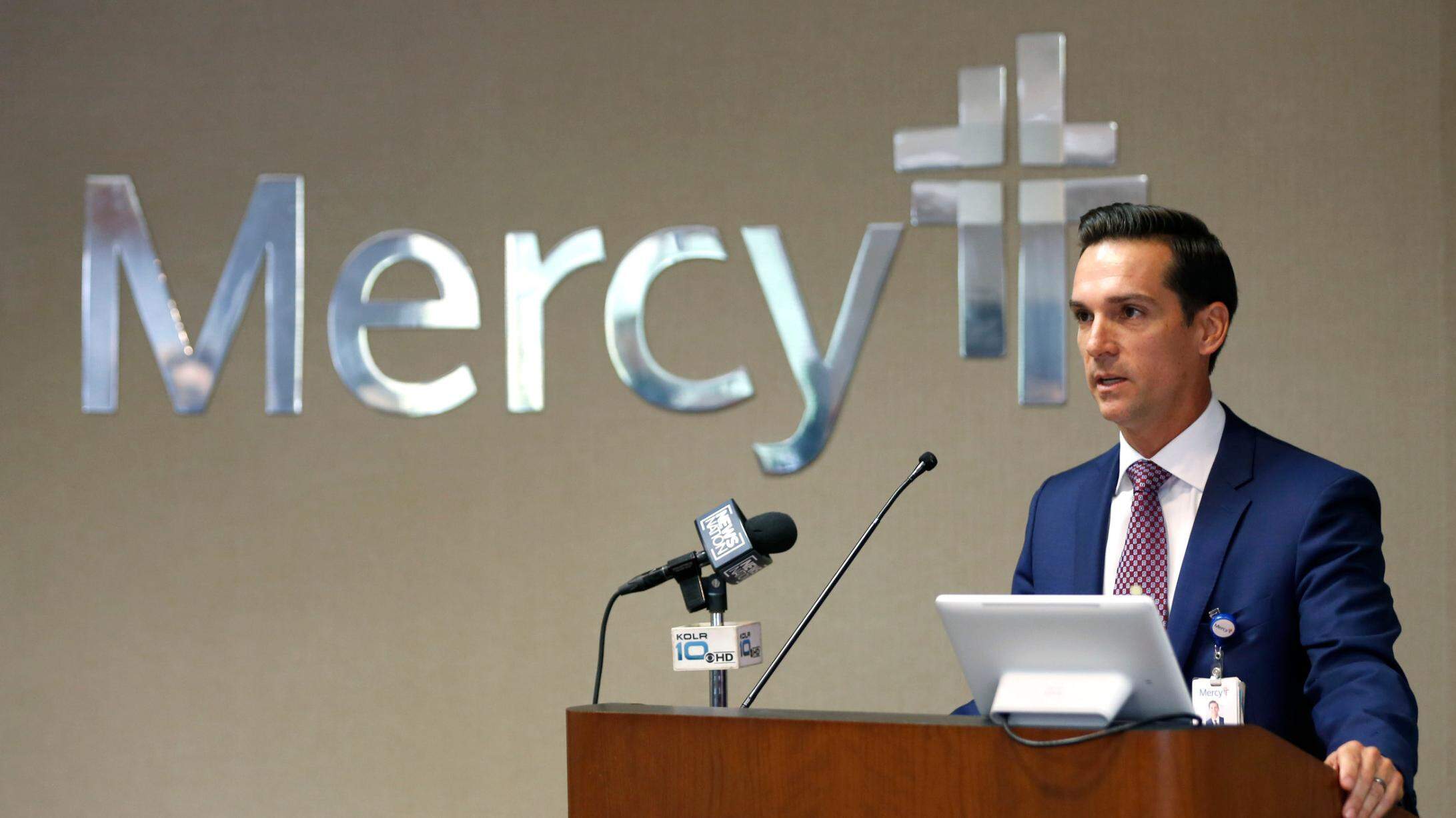 KCStar's tweet card. The announcement came Wednesday as Mercy Springfield contends with a surge of COVID-19 cases.