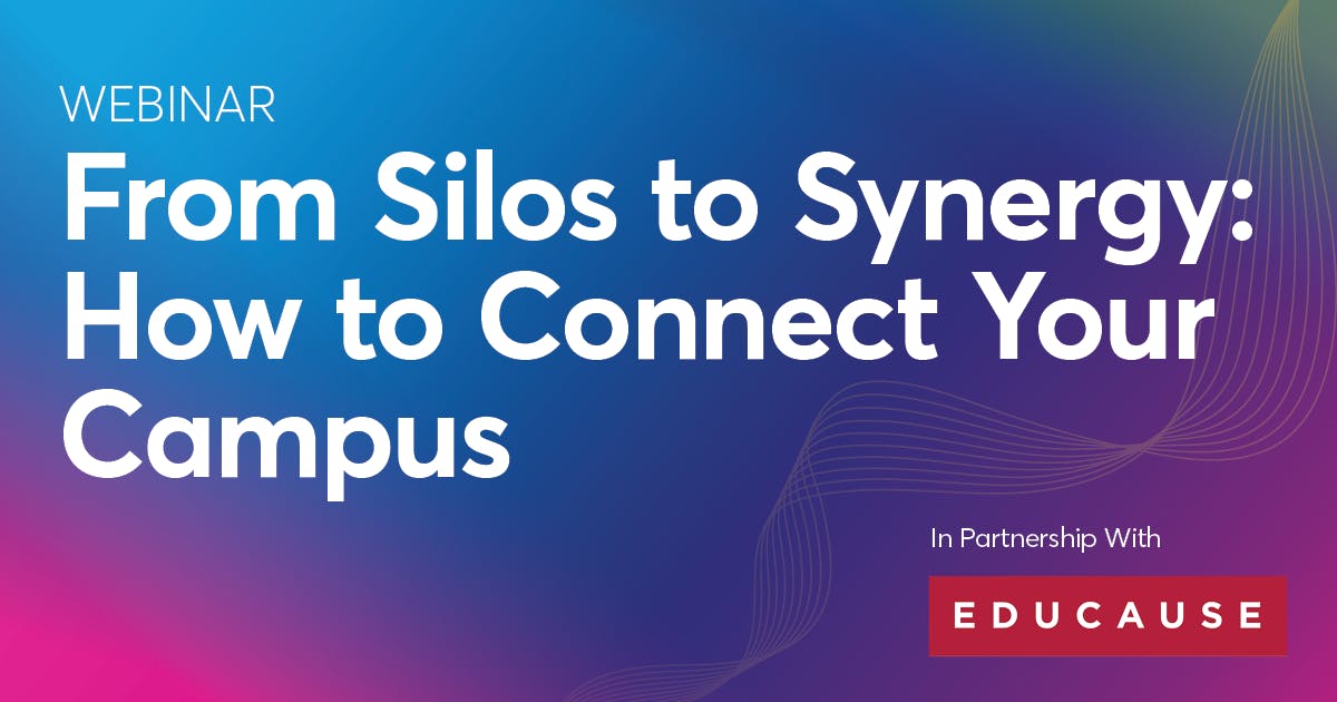 Jenzabar's tweet card. Watch Jenzabar's webinar to uncover best practices for bridging disparate processes to be a more efficient and collaborative campus.